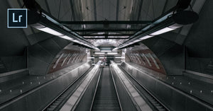 Deconstructed Lightroom edit: Prague subway station