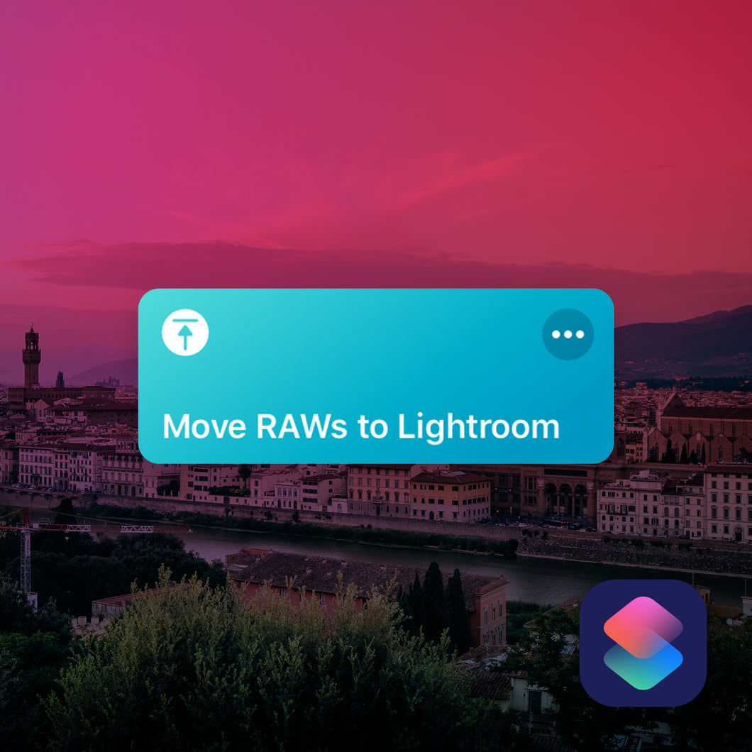 Move RAWs to Lightroom iOS Shortcut