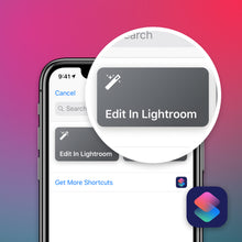 Edit in Lightroom iOS Shortcut